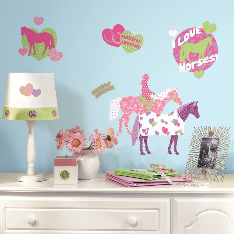 Samolepky obrázky Milujeme koně - Dětské dekorace Lunami