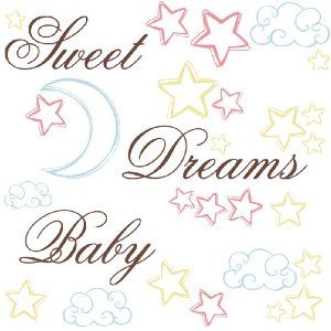 Samolepky pro děti Sweet Dreams Baby - Dětské dekorace Lunami