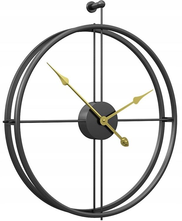 Tutumi 3D nástěnné hodiny Coat 60 cm černé - Houseland.cz