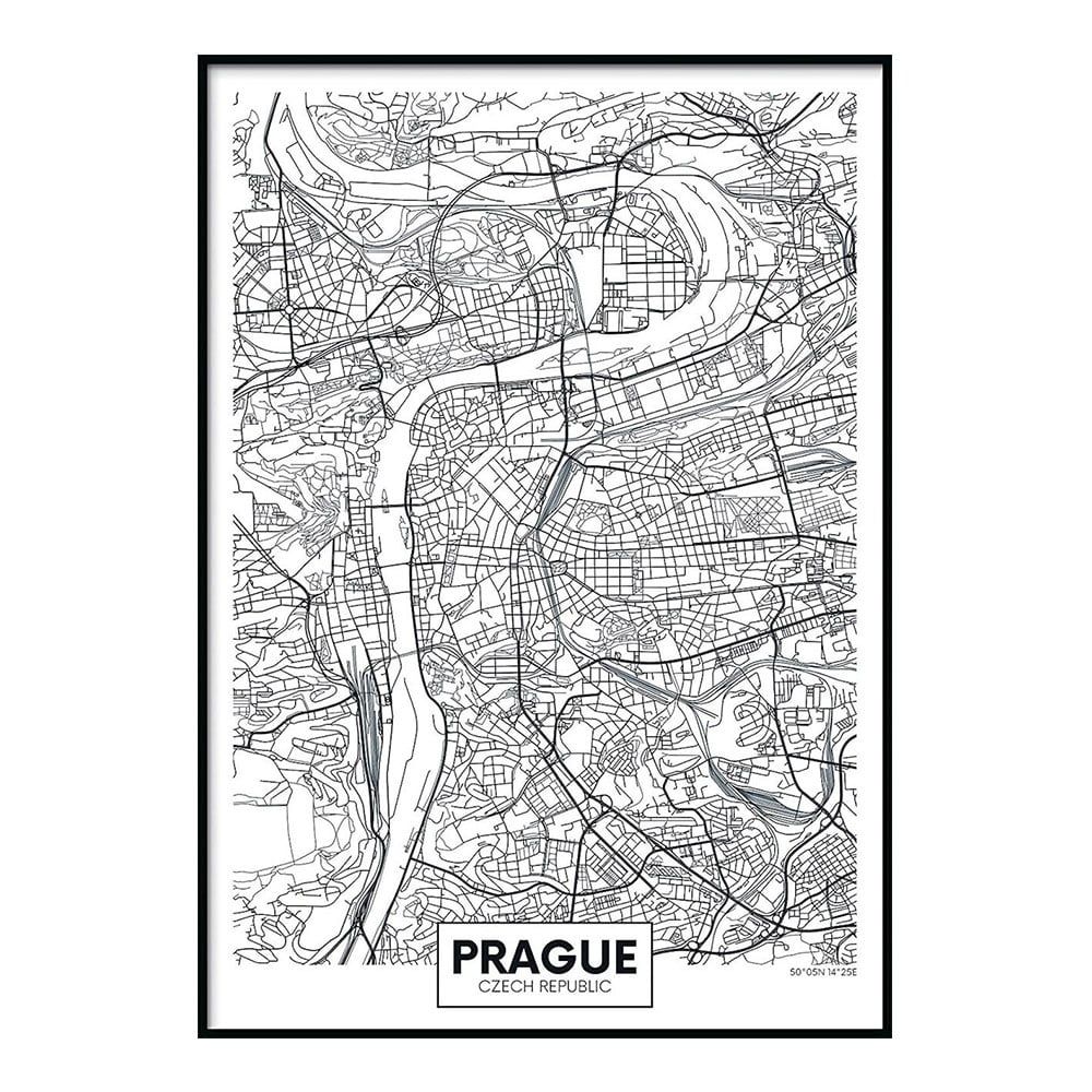 Plakát DecoKing Map Prague, 50 x 40 cm - Bonami.cz