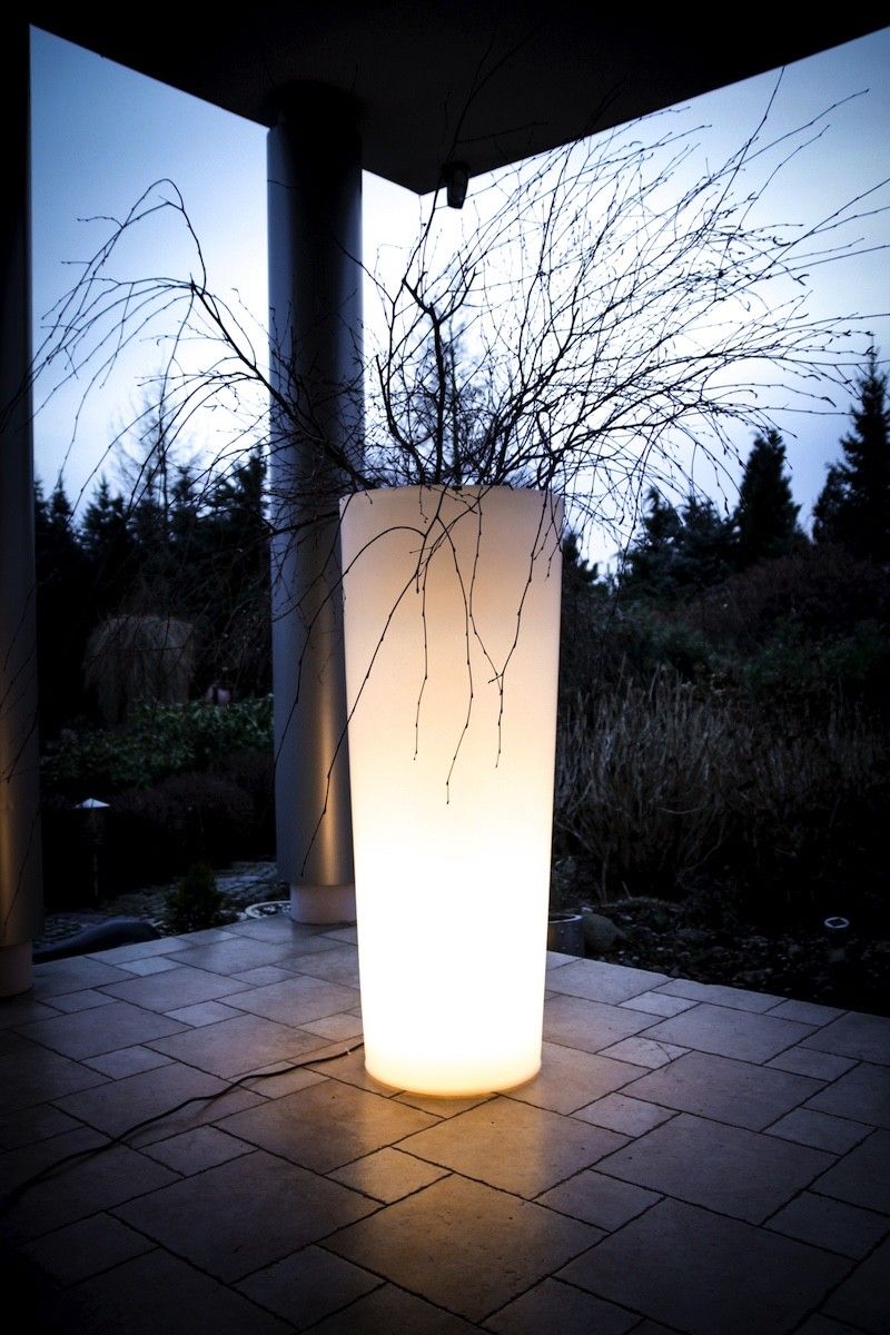 Vysoký svítící květináč NEPTUN PL-NE150-LIGHT - Osvětlení.com
