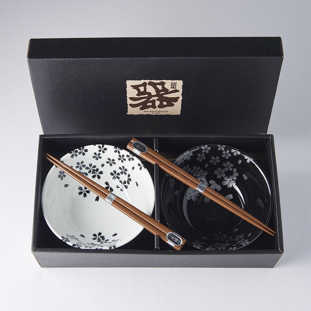 Made in Japan Set misek Silver Sakura s hůlkami 500 ml 2 ks - Chefshop.cz