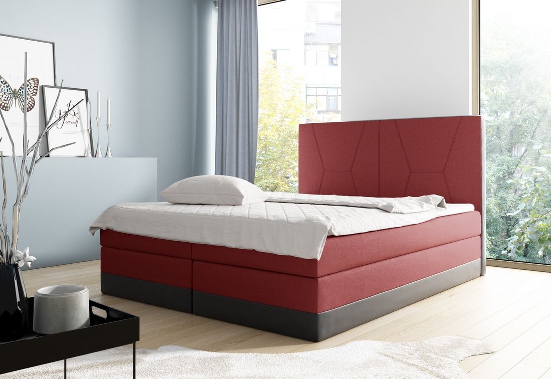 Čalouněná postel SNAKE + topper, 200x200, inari 60/soft 11 - Expedo s.r.o.