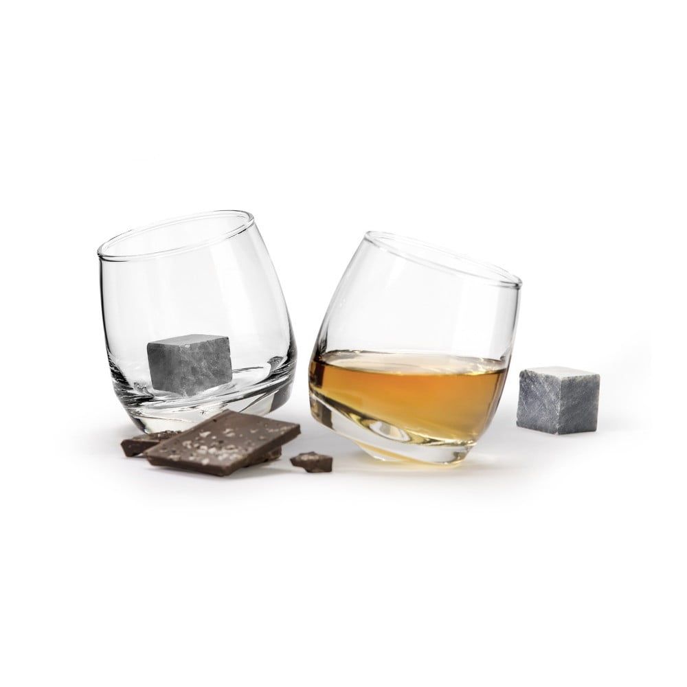 Sada 2 sklenic na whiskey a chladícími kameny Sagaform Gentleman, 200 ml - ALESA.cz