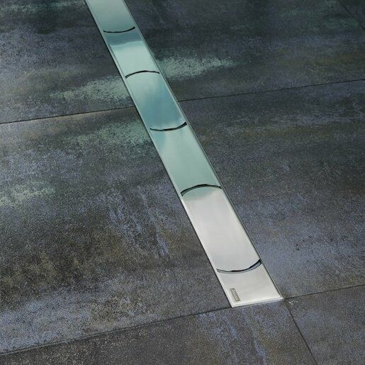 Sprchový žlab Ravak Chrome 95 cm nerez lesk obloučky X01428 - Siko - koupelny - kuchyně