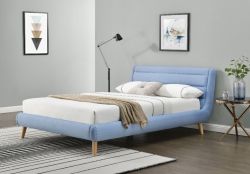 Halmar postel ELANDA barevné provedení světle modrá, rozměry 140 cm - Sedime.cz