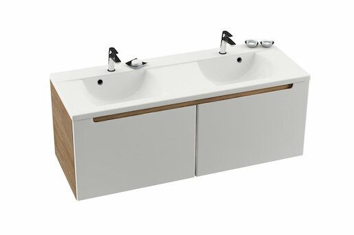 Koupelnová skříňka pod umyvadlo Ravak Classic 130x49 cm cappuccino/bílá X000000958 - Siko - koupelny - kuchyně