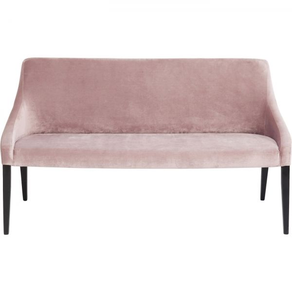 Růžová čalouněná lavice s opěradlem Mode Velvet - KARE