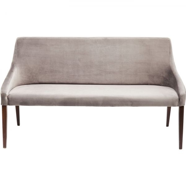 Světle šedá čalouněná lavice s opěradlem Mode Velvet - KARE