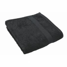 Černý ručník Tiseco Home Studio, 50 x 100 cm