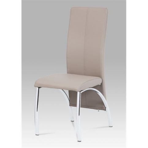Jídelní židle AC-1060 LAN (koženka lanýž / chrom) - Rafni