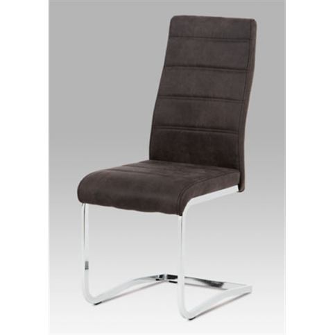 Jídelní židle DCH-451 GREY3 (látka \"COWBOY\" šedá, chrom) - Rafni