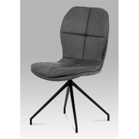 Jídelní židle HC-710 GREY3 (šedá látka \"COWBOY\", černý kov) - Rafni
