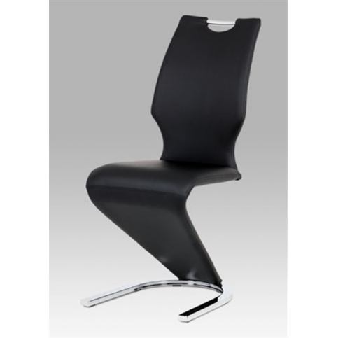 Jídelní židle HC-997 BK (ekokůže černá, chrom) - Rafni