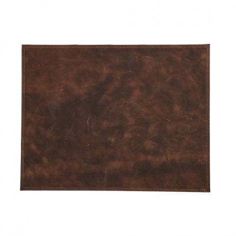 Sada 4 světle hnědých kožených prostírání Furnhouse Doha, 45 x 35 cm - Bonami.cz