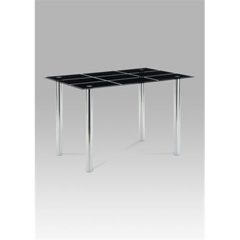 Jídelní stůl AT-1888 BK (černé sklo / chrom) - Rafni