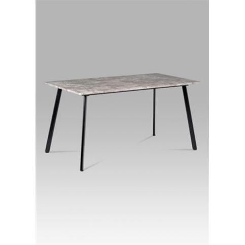 Jídelní stůl MDT-2100 BET (MDF beton, matný černý kov) - Rafni