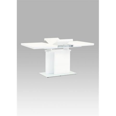 Jídelní stůl rozkládací HT-655 WT (vysoký lesk bílý) - Rafni
