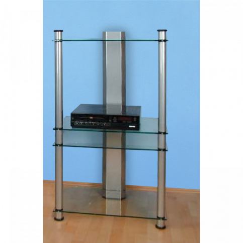 Idea TV stolek sklo/stříbrná - ATAN Nábytek