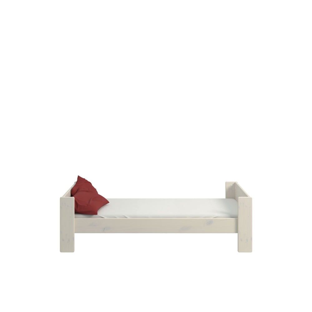 Mléčně bíle lakovaná dětská postel z borovicového dřeva Steens For Kids, 90 x 200 cm - Bonami.cz