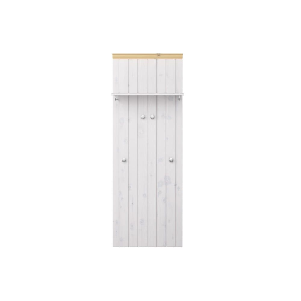 Mléčně bíle lakovaný nástěnný věšák z borovicového dřeva Steens Monaco, 52 x 145 cm - Bonami.cz