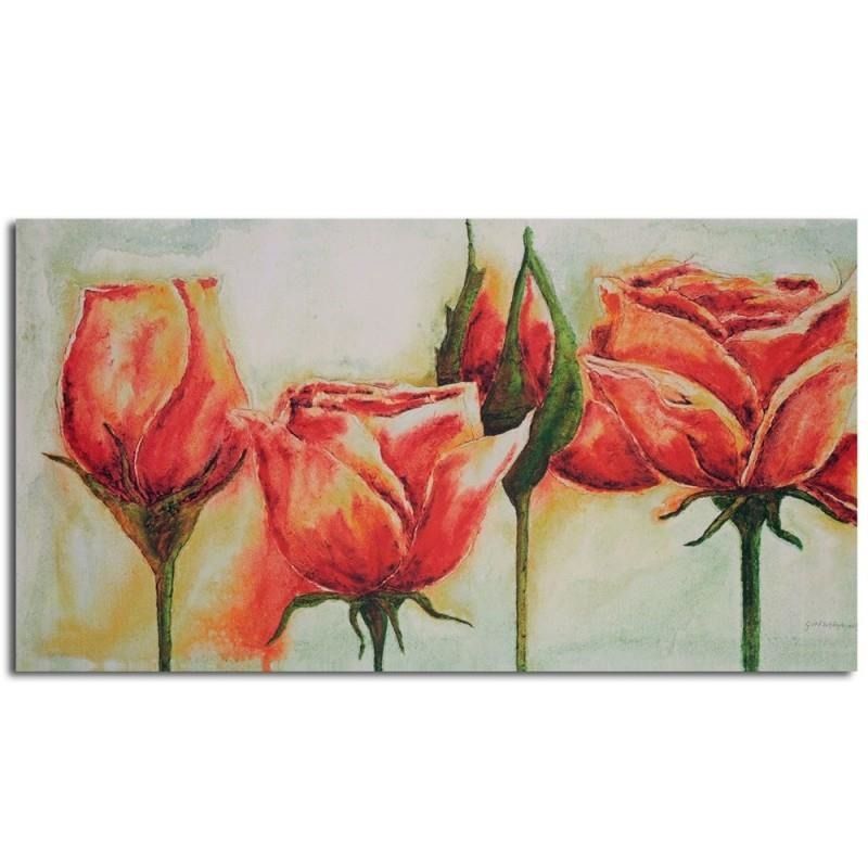 Obraz CARO - Rose Flowers 40x30 cm - GLIX DECO s.r.o.