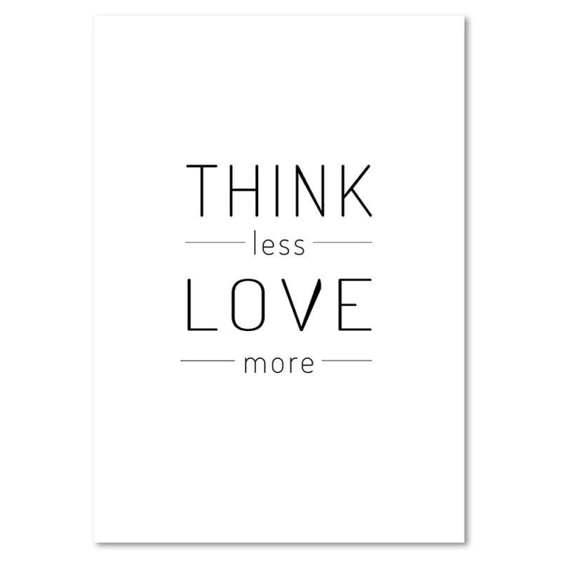 Obraz CARO - Think Less Love More 30x40 cm - GLIX DECO s.r.o.