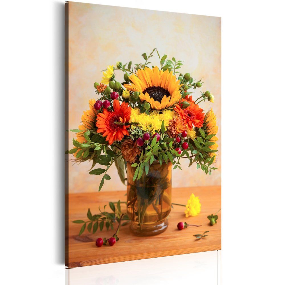 Obraz na plátně Bimago - Autumnal Flowers 60x90 cm - GLIX DECO s.r.o.