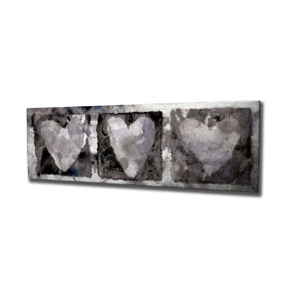 Nástěnný obraz na plátně Hearts, 80 x 30 cm - Bonami.cz
