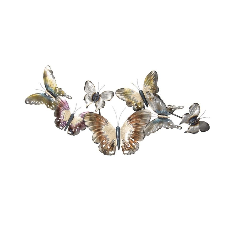 Nástěnná kovová dekorace Butterflies - 105*6*52 cm Clayre & Eef - LaHome - vintage dekorace