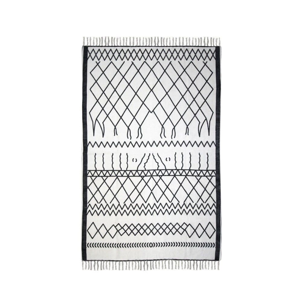Černobílý bavlněný koberec HSM collection Colorful Living Garrio, 160 x 230 cm - Bonami.cz