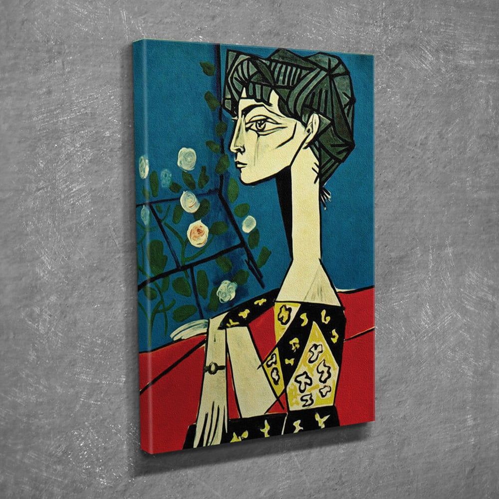 Nástěnná reprodukce na plátně Pablo Picasso Jacqueline with Flowers, 30 x 40 cm - Bonami.cz