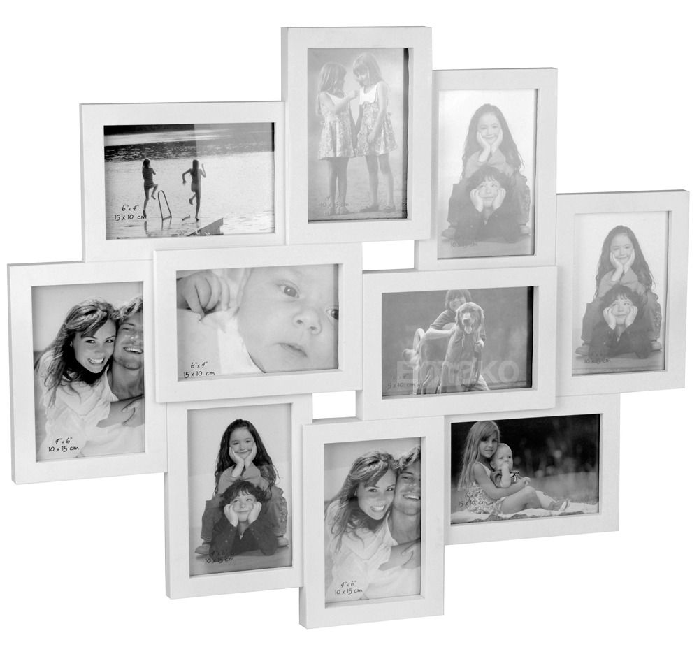 Bílý rámeček - 10 fotografií, 59x50 cm, Emako - EMAKO.CZ s.r.o.