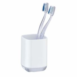 Kelímek na zubní kartáčky MANSONE, bílý, 10,5 x 7,5 cm, WENKO