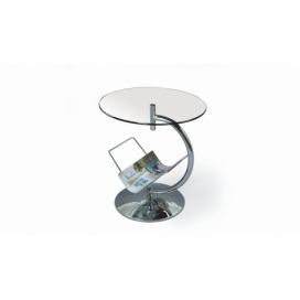 ALMA Konferenční stolek Chromovaný Sklo průhledné