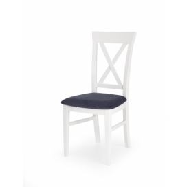 Židle Bergamo bílý / tmavě modrá