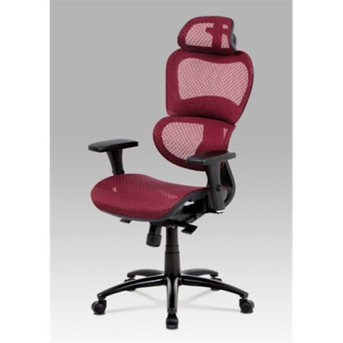 Kancelářská židle KA-A188 RED (synchronní mech., kříž kov) - Rafni
