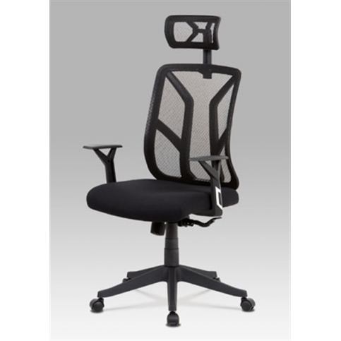 Kancelářská židle KA-C837 BK (synchronní mech., kříž plast) - Rafni