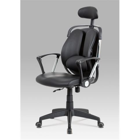 Kancelářská židle KA-D704 BK (permanent kontakt mech.,kříž plast) - Rafni