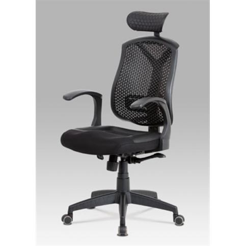 Kancelářská židle KA-D705 BK (synchronní mech., kříž plast) - Rafni
