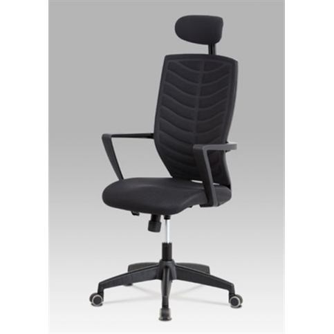 Kancelářská židle KA-D707 BK (houpací mech., kříž plast) - Rafni