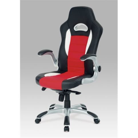 Kancelářská židle KA-E240B RED (synchronní mech., kříž plast) - Rafni