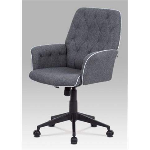 Kancelářská židle KA-E560 GREY, šedá látka, (plastový kříž, plastová kolečka) - Rafni
