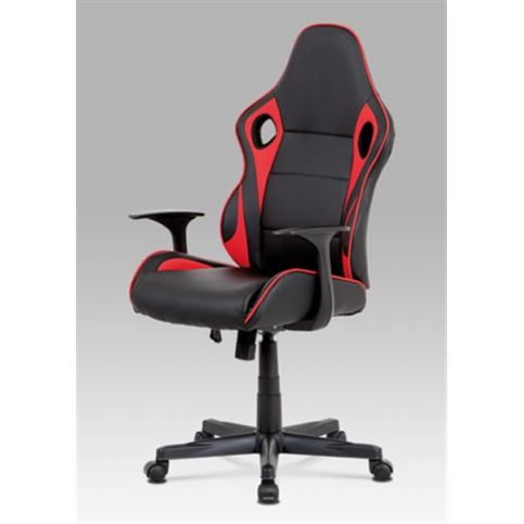 Kancelářská židle KA-E807 RED (houpací mech., kříž plast) - Rafni
