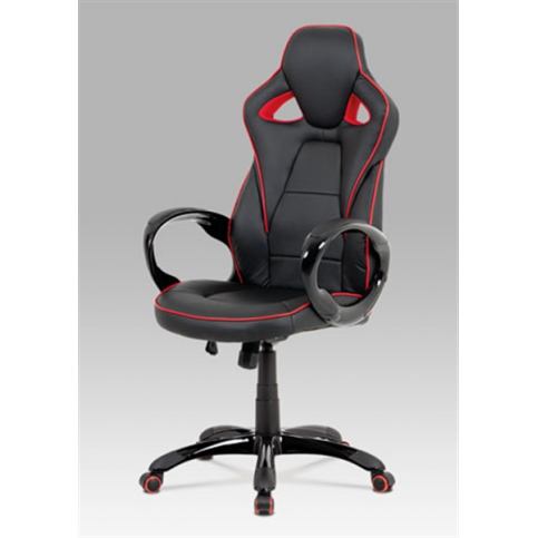Kancelářská židle KA-E812 RED (houpací mech., kříž plast) - Rafni