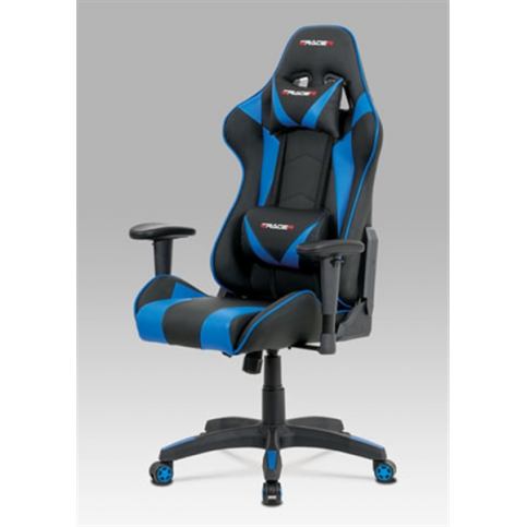 Kancelářská židle KA-F03 BLUE (houpací mech., kříž plast) - Rafni