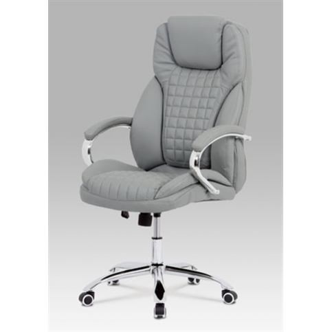 Kancelářská židle KA-G194 GREY (houpací mech., kříž chrom) - Rafni