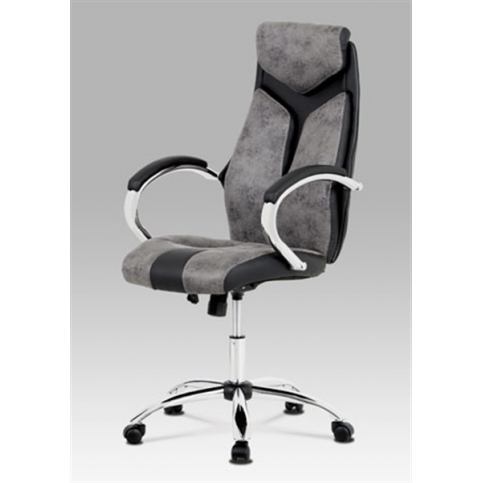 Kancelářská židle KA-N520 GREY (houpací mech., kříž kov) - Rafni