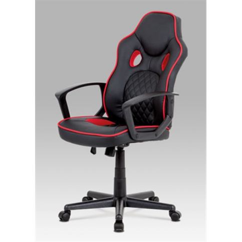 Kancelářská židle KA-N660 RED (houpací mech., kříž plast) - Rafni