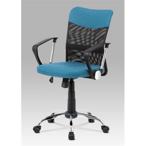 Kancelářská židle KA-V202 BLUE (houpací mech., kříž chrom) - Rafni